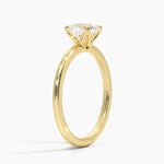 Aveline Solitaire Ring Yellow Gold 18k Cushion Engagement Ring