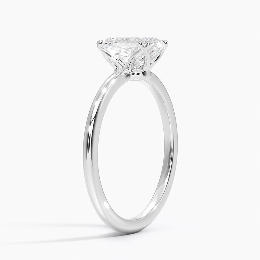 Aveline Solitaire Ring Platinum Emerald Engagement Ring