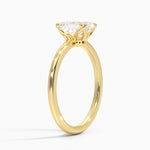 Aveline Solitaire Ring Yellow Gold 18k Emerald Engagement Ring