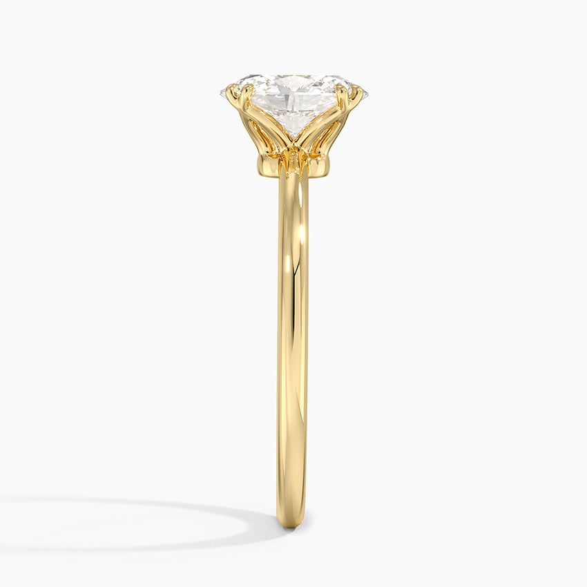 Aveline Solitaire Ring Yellow Gold 18k Oval Engagement Ring