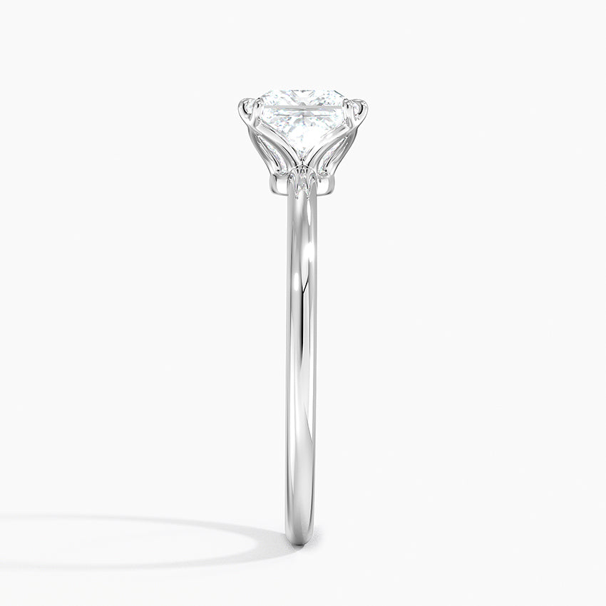 Aveline Solitaire Ring Platinum Princess Engagement Ring