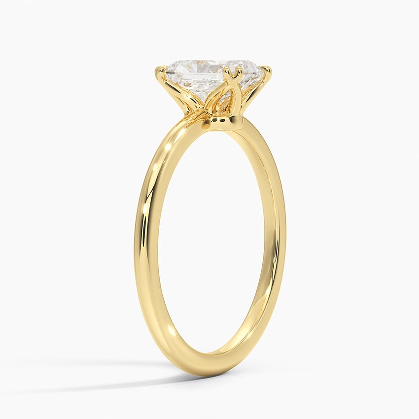 Aveline Solitaire Ring Yellow Gold 18k Radiant Engagement Ring