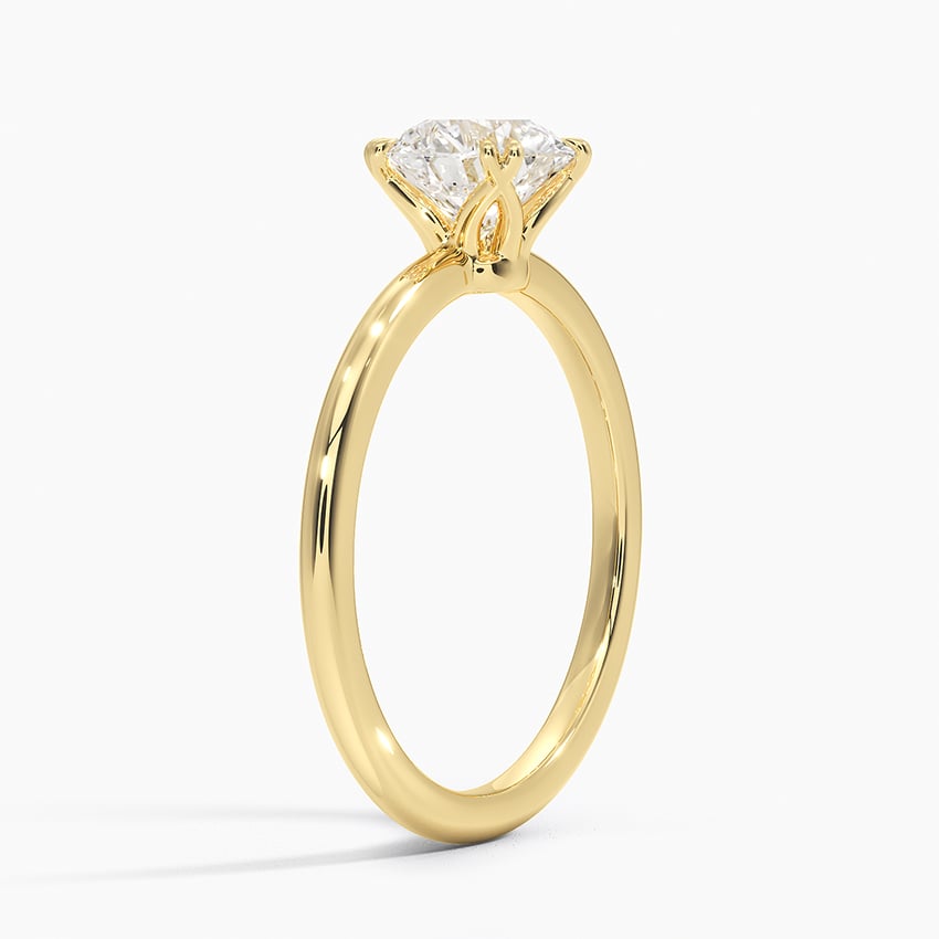 Aveline Solitaire Ring Yellow Gold 18k Round Engagement Ring