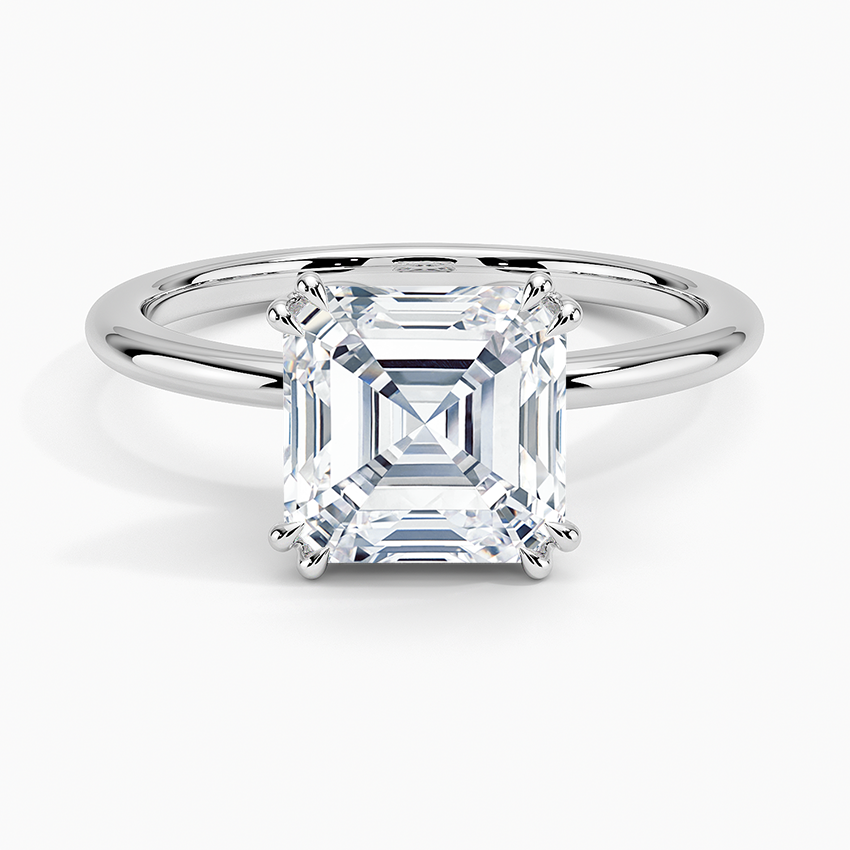 Aveline Solitaire Ring Platinum Asscher Engagement Ring