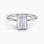 Aveline Solitaire Ring Platinum Emerald Engagement Ring