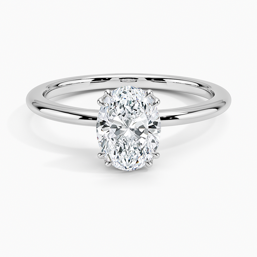 Aveline Solitaire Ring Platinum Oval Engagement Ring