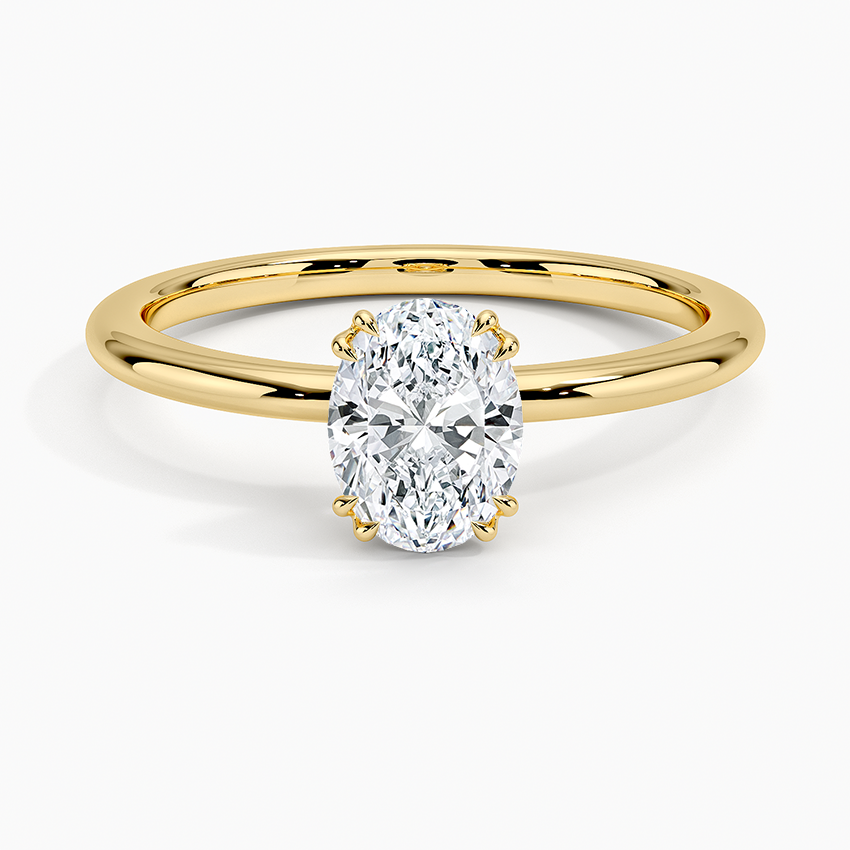 Petite Esme 1.5mm Ring Yellow Gold 18k Oval Engagement Ring