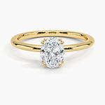 Petite Esme 1.5mm Ring Yellow Gold 18k Oval Engagement Ring
