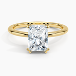 Aveline Solitaire Ring Yellow Gold 18k Radiant Engagement Ring