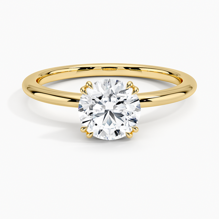 Aveline Solitaire Ring Yellow Gold 18k Round Engagement Ring