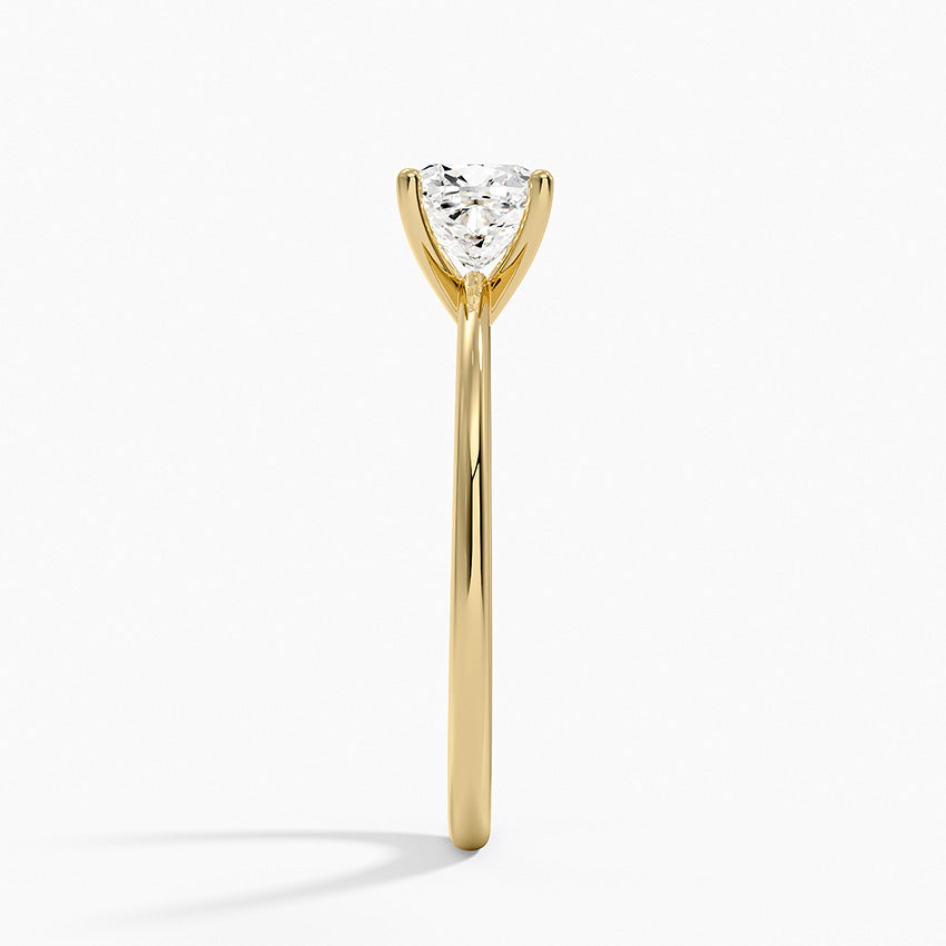 Aimee Solitaire Ring Yellow Gold 18k Cushion Engagement Ring