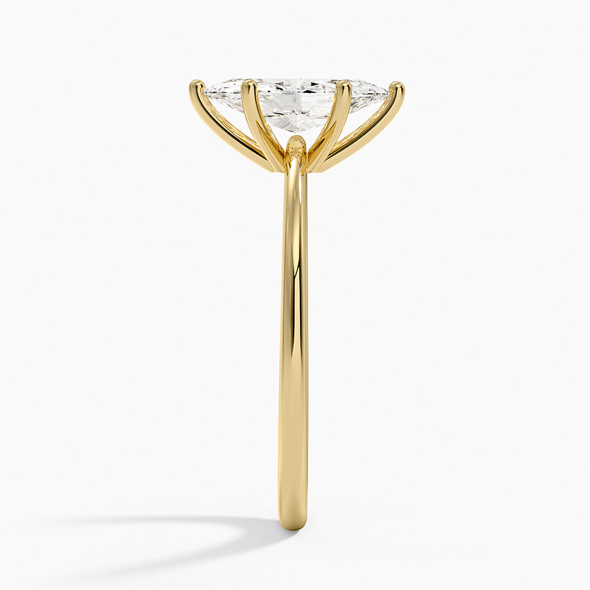 Aimee Solitaire Ring Yellow Gold 18k Marquise Engagement Ring