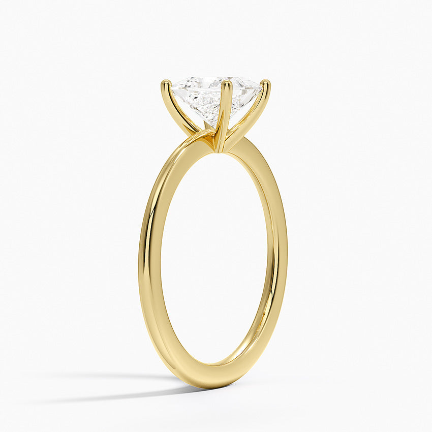 Aimee Solitaire Ring Yellow Gold 18k Princess Engagement Ring
