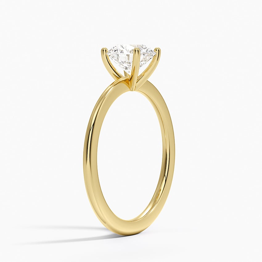 Aimee Solitaire Ring Yellow Gold 18k Round Engagement Ring