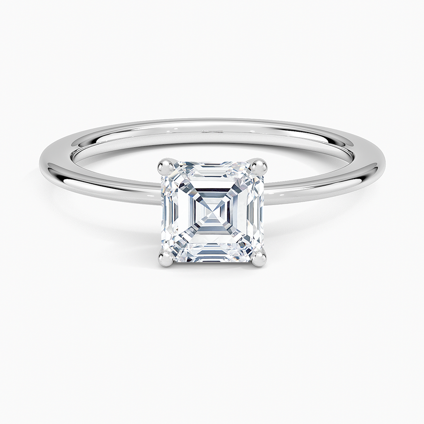 Aimee Solitaire Ring Platinum Asscher Engagement Ring