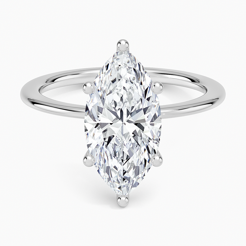 Aimee Solitaire Ring Platinum Marquise Engagement Ring