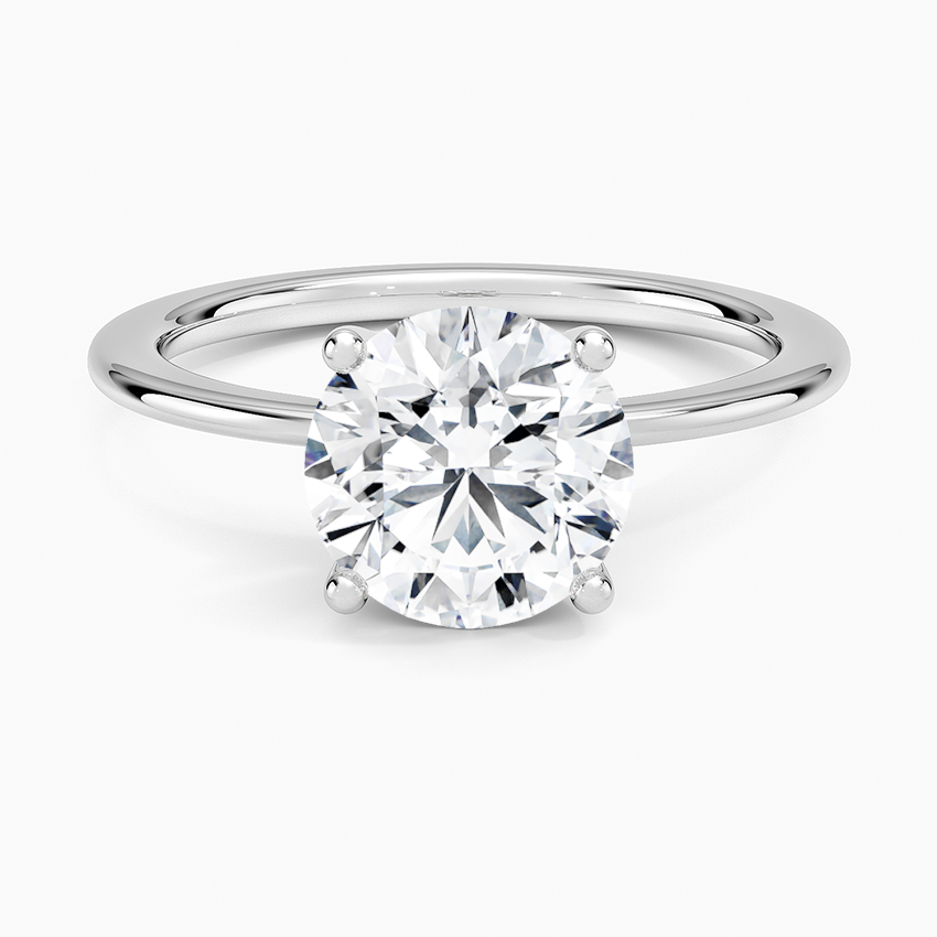Aimee Solitaire Ring Platinum Round Engagement Ring