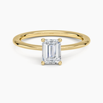 Aimee Solitaire Ring Yellow Gold 18k Emerald Engagement Ring
