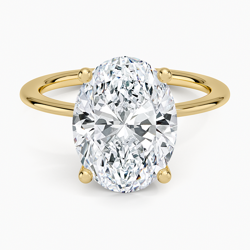 Aimee Solitaire Ring Yellow Gold 18k Oval Engagement Ring