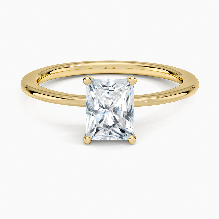 Aimee Solitaire Ring Yellow Gold 18k Radiant Engagement Ring
