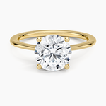 Aimee Solitaire Ring Yellow Gold 18k Round Engagement Ring