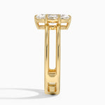 Aimee Open Double Band Solitaire Ring Yellow Gold 18k Marquise Engagement Ring