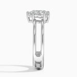Aimee Open Double Band Solitaire Ring Platinum Pear Engagement Ring