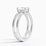 Aimee Open Double Band Solitaire Ring Platinum Radiant Engagement Ring