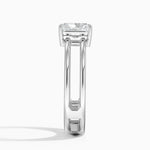Aimee Open Double Band Solitaire Ring Platinum Radiant Engagement Ring