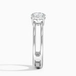 Aimee Open Double Band Solitaire Ring Platinum Round Engagement Ring