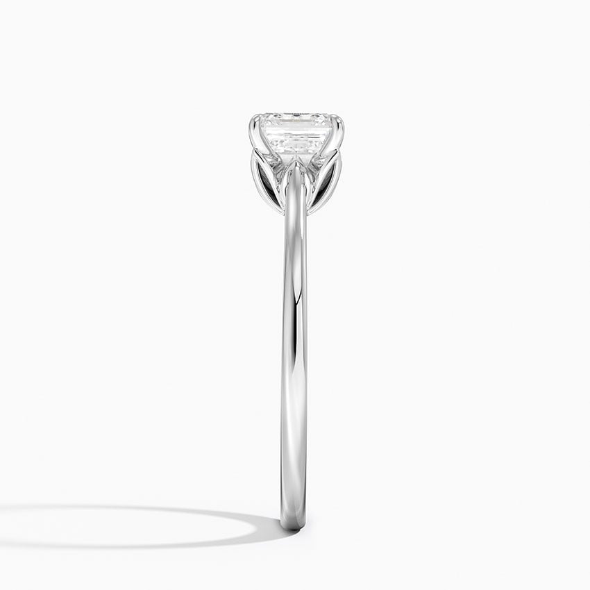 Petal 1.5mm Solitaire Ring Platinum Asscher Engagement Ring