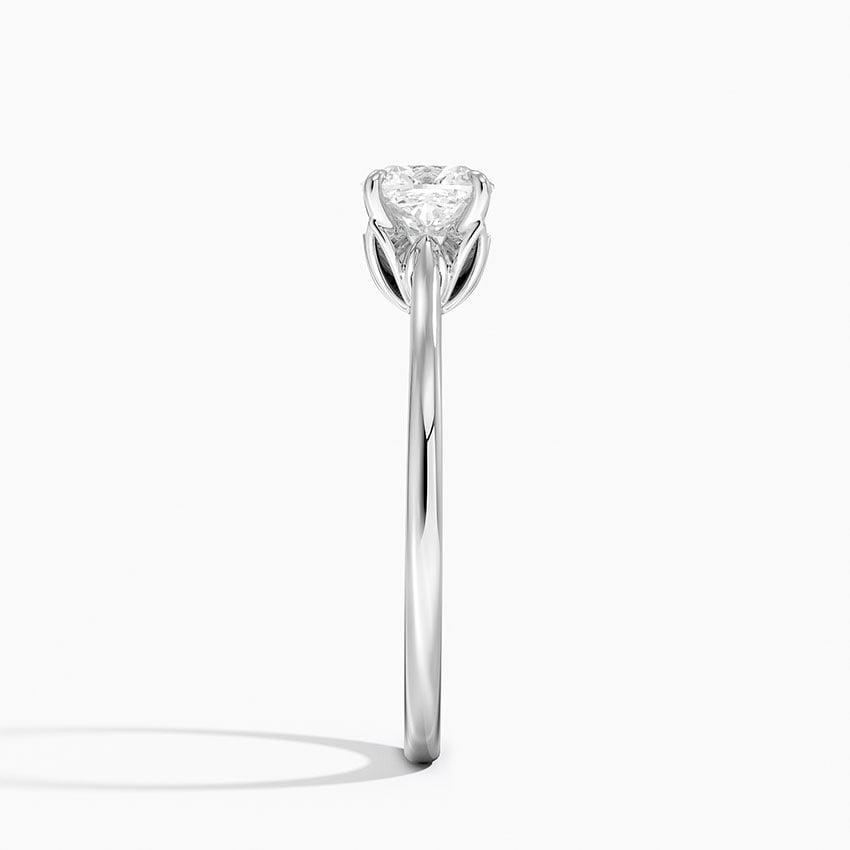 Petal 1.5mm Solitaire Ring Platinum Cushion Engagement Ring