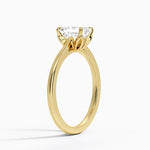 Petal 1.5mm Solitaire Ring Yellow Gold 18k Emerald Engagement Ring