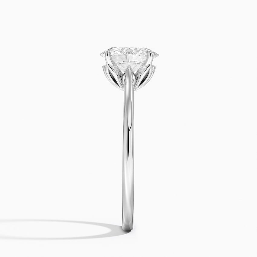 Petal 1.5mm Solitaire Ring Platinum Oval Engagement Ring