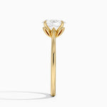 Petal 1.5mm Solitaire Ring Yellow Gold 18k Oval Engagement Ring