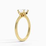 Petal 1.5mm Solitaire Ring Yellow Gold 18k Princess Engagement Ring