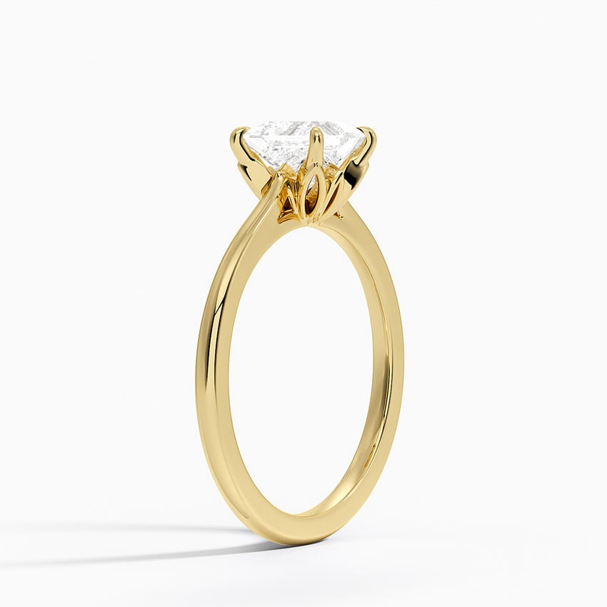 Petal 1.5mm Solitaire Ring Yellow Gold 18k Princess Engagement Ring