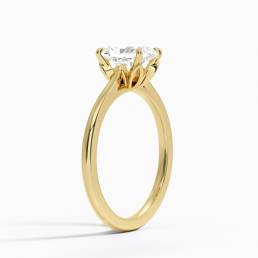 Petal 1.5mm Solitaire Ring Yellow Gold 18k Radiant Engagement Ring