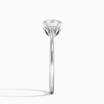 Petal 1.5mm Solitaire Ring Platinum Round Engagement Ring