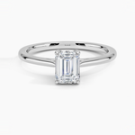 Petal 1.5mm Solitaire Ring Platinum Emerald Engagement Ring