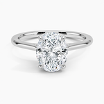 Petal 1.5mm Solitaire Ring Platinum Oval Engagement Ring