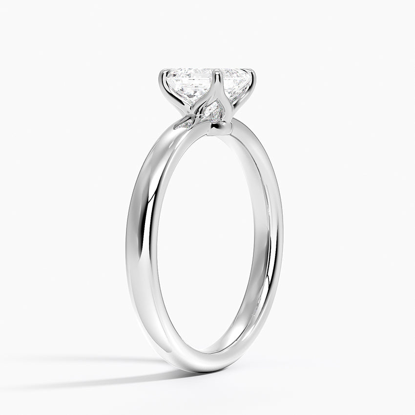Elodie 2.5mm Solitaire Ring Platinum Asscher Engagement Ring