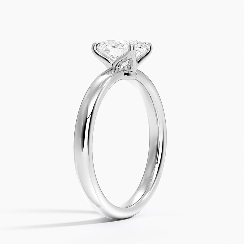 Elodie 2.5mm Solitaire Ring Platinum Oval Engagement Ring