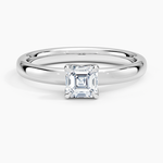 Elodie 2.5mm Solitaire Ring Platinum Asscher Engagement Ring