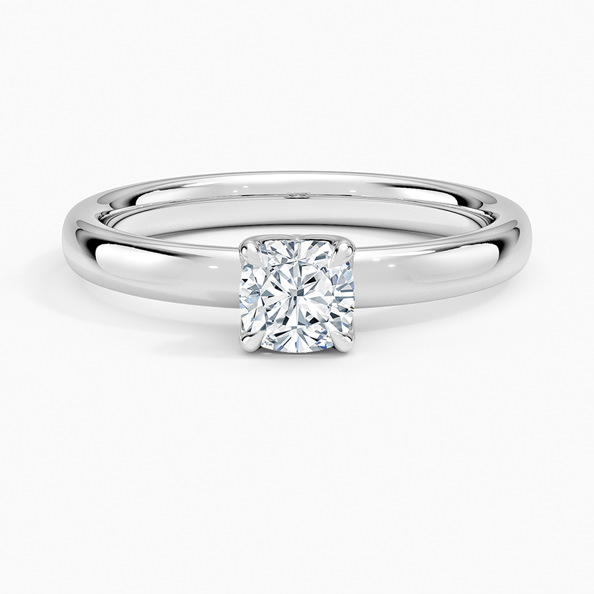 Elodie 2.5mm Solitaire Ring Platinum Cushion Engagement Ring