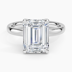 Elodie 2.5mm Solitaire Ring Platinum Emerald Engagement Ring