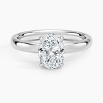 Elodie 2.5mm Solitaire Ring Platinum Oval Engagement Ring