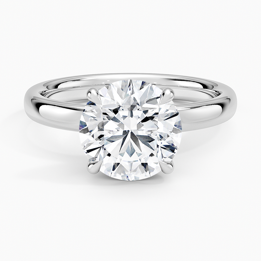 Elodie 2.5mm Solitaire Ring Platinum Round Engagement Ring