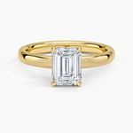Elodie 2.5mm Solitaire Ring Yellow Gold 18k Emerald Engagement Ring