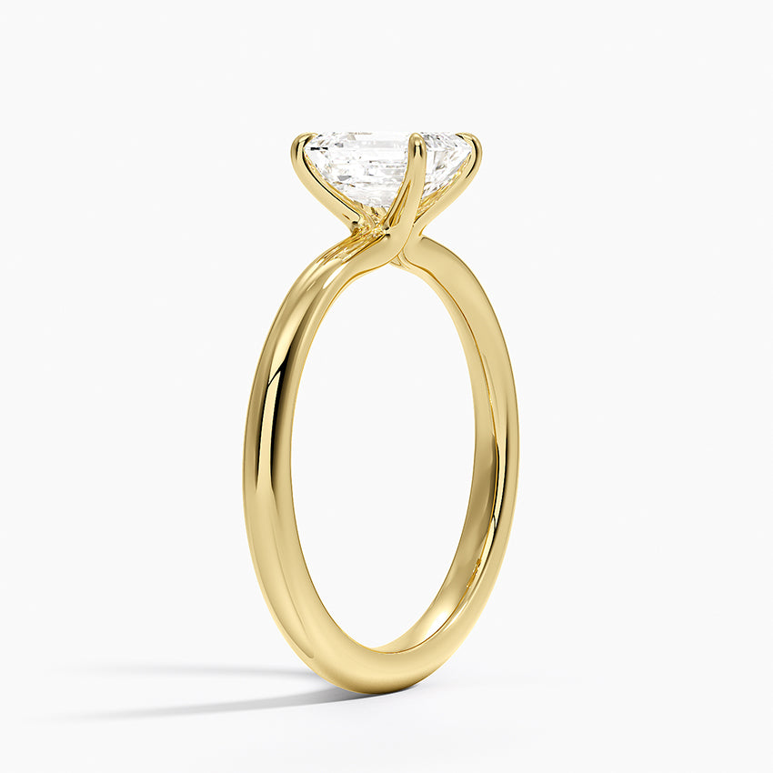 Manon Solitaire Ring Yellow Gold 18k Emerald Engagement Ring